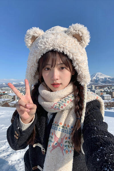 chinese Girl at Snow chinese Girl at Snow